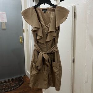bebe tan / beige Ruffle Mini Dress